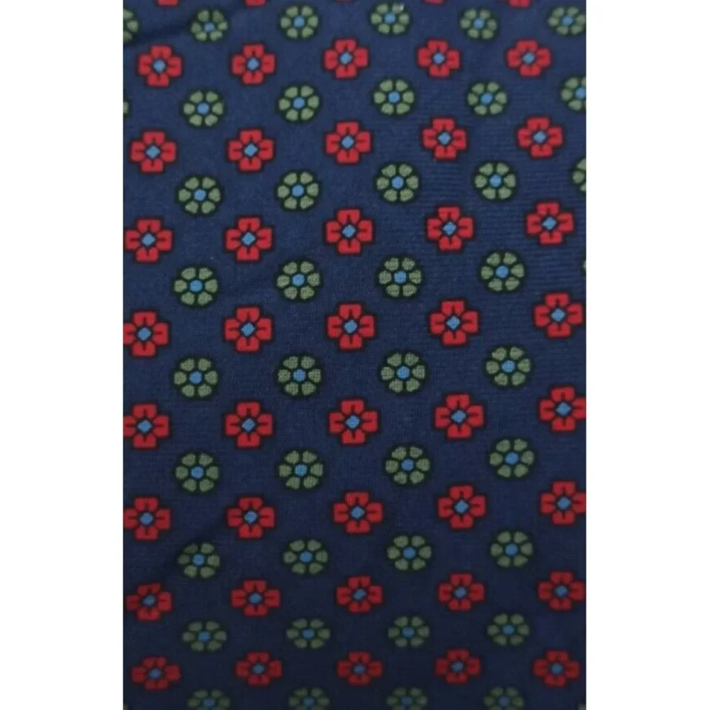 BURBERRYS Blue Floral Silk Tie ENGLAND 57
